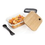 Produit personnalisé Kit boite à déjeuner éco-responsable (verre et bambou) Lunchbox bio